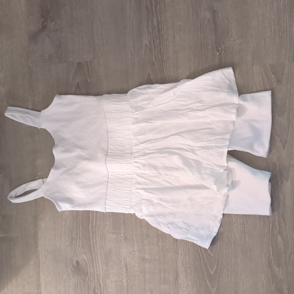Free people white full court tennis dress onesie skort size small